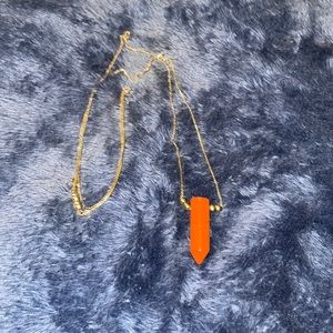 Alex and Ani Red Jasper Crystal Pull Chain Necklace